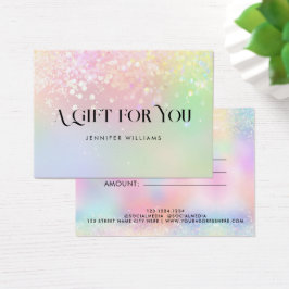 Holo Glitzer Elegantes Pastell-Zertifikat