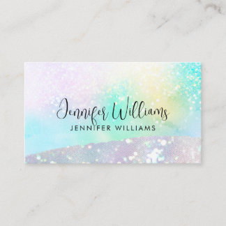 Holo Glitzer Pastel Moderne Pastellfarbe Visitenkarte