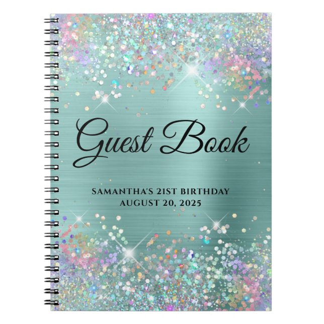 Holo Parties scintillant Pale Turquoise 21e Livre  (Devant)