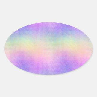 Holo-Regenbogen-Weich-Ombre:  Ovaler Aufkleber