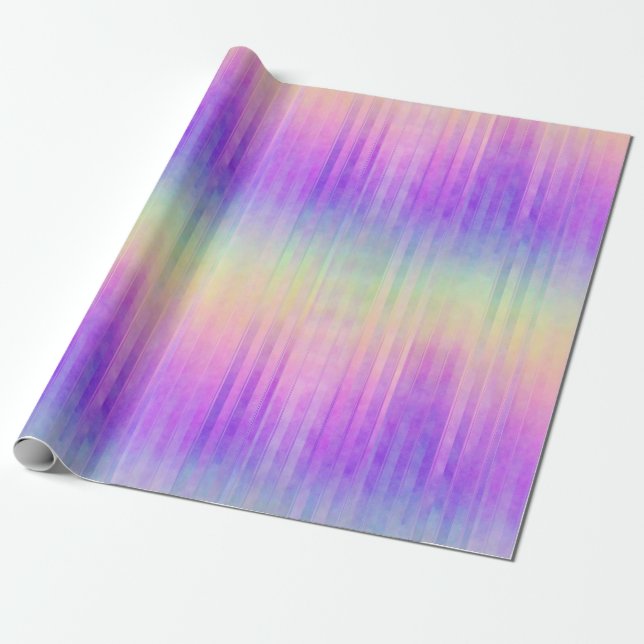 Holo Regenbogenpinstreifen: Geschenkpapier (Ungerollt)