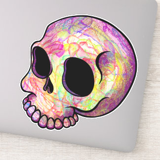 Holo skully vinylly aufkleber
