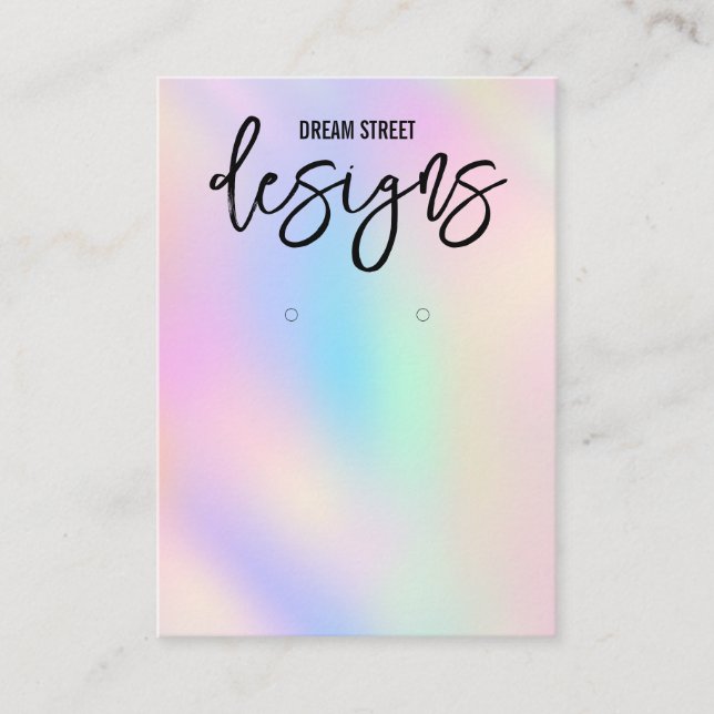 Holo Trendy Earring Display Card Visitenkarte (Vorderseite)