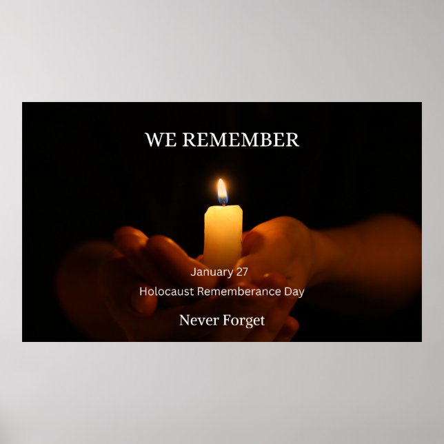 Holocaust-Gedenktag Poster (Vorne)