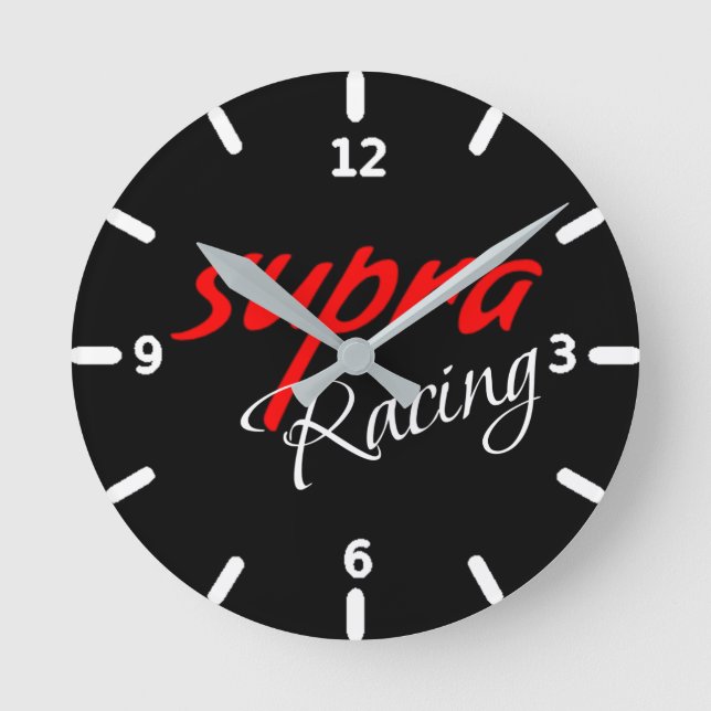 Hologe Supra Racing Runde Wanduhr (Vorderseite)