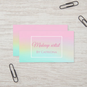 Holografie Unicorn Visitenkarte