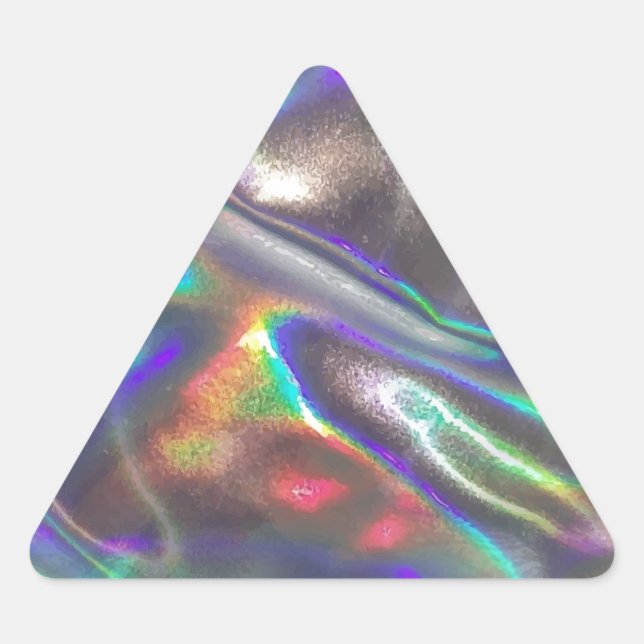 holografisch dreieckiger aufkleber (Vorderseite)