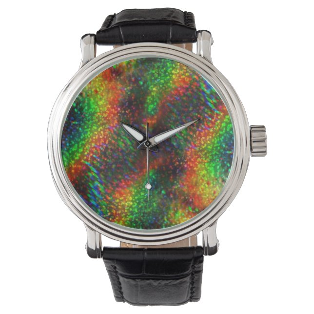 Holografisch leuchtender Glitzer Armbanduhr (Vorderseite)
