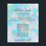 holografisch-opal inspiriert, pastellfarbene IMITA Flyer<br><div class="desc">Schönheitssalon berufliche Make-up-Künstler Flyer</div>