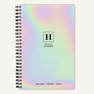 Holografisch ridesziertes Luminous-Classic-Monogra Notizbuch