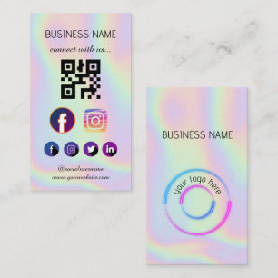 Holografisch - Social Media QR Code Business Card Visitenkarte