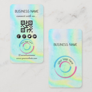 Holografisch - Social Media QR Code Business Card Visitenkarte