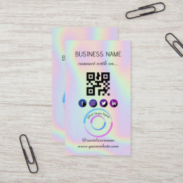 Holografisch - Social Media QR Code Business Card Visitenkarte