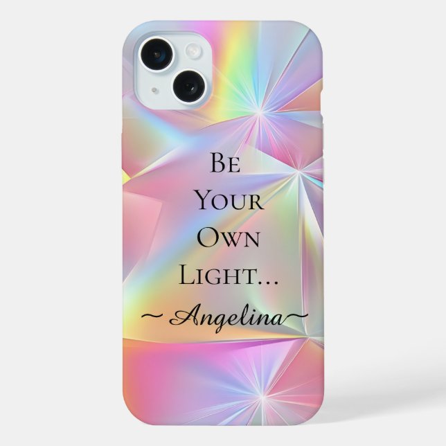 Holografische Ästhetik iPhone 15 Plus Hülle (Rückseite)