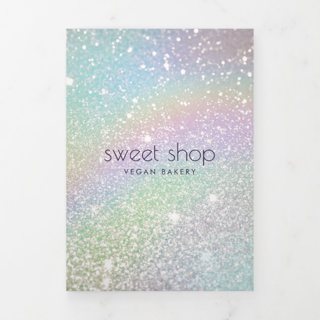 Holografische Glitzer Bäckerei, Broschüre Catering (Cover)