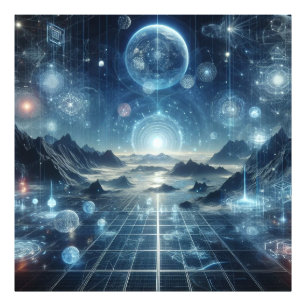 Holografische Harmonie: Futuristische digitale Kun Fotodruck