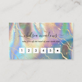 Holografische Iridescent Opal Loyalty Card Treuekarte