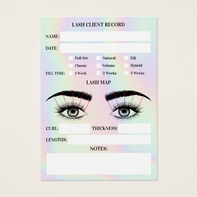 Holografische Laser-Client-Record-Wimpern-Erweiter (Vorderseite)