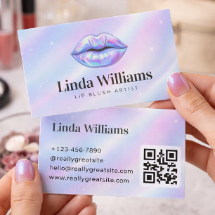 Holografische Lippen Lippen-Blush-Künstler-Geschäf Visitenkarte