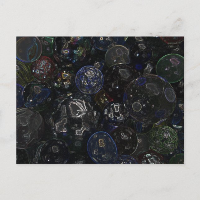 Holografische Marbles Postkarte (Vorderseite)