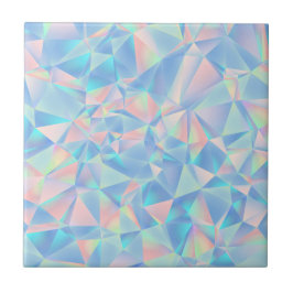 Holografische Pastell-Low-Poly-Geometrie-Kristall Fliese