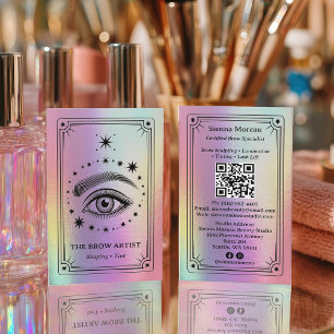Holografische Regenbogen-Himmels-Tarot-Brauen-Arti Visitenkarte