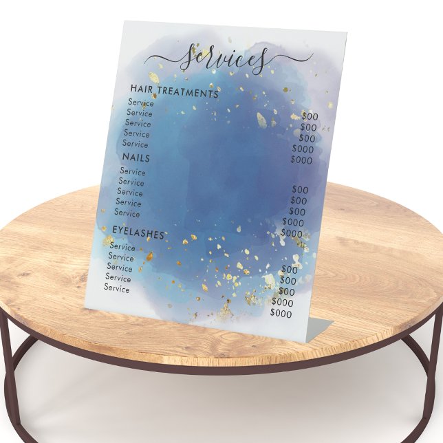 Holografische Signatur-Script Moderner Glam-Glitze Sockelschild (Holographic Signature Script Modern Glam Glitter Pedestal Sign
)