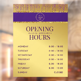 Holografische Signatur-Script Moderner Gold-Glitze Fensteraufkleber