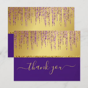 Holografische Signatur-Script Moderner Gold-Glitze Postkarte