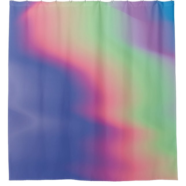 Holografische Textur mit bunten Flecken. Psycho Duschvorhang (Vorderseite)