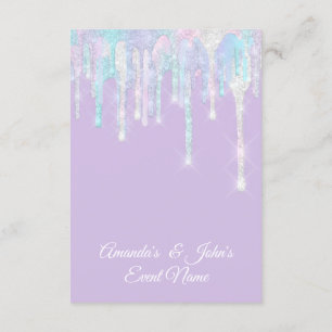 Holografische Tropfen Unicorn Mermaid Sweet 16. Br Einladung