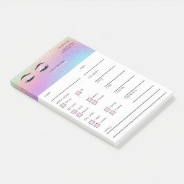 Holografische Wimpern-Kunden Post-it® Notizen