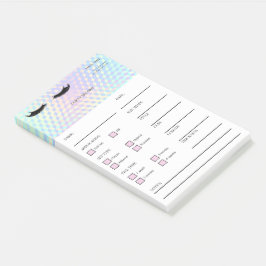 Holografische Wimpern-Kunden Post-it® Notizen