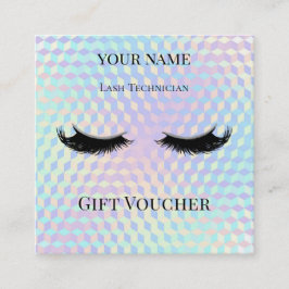 Holografische Wimperntechniker-Geschenkgutschein-K Treuekarte