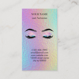Holografische Wimperntechniker-Termin-Karte Terminkarte