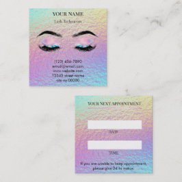 Holografische Wimperntechniker-Termin-Karte Terminkarte
