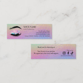 Holografische Wimperntechnikerin Dankeschön-Karte Treuekarte