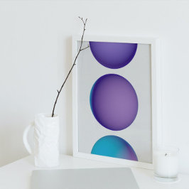 Holografischer 80er Moderne Futuristische Kunst Poster