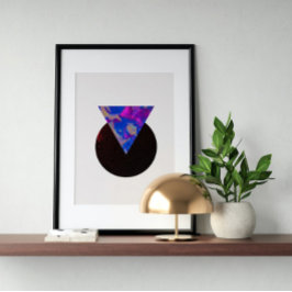 Holografischer 80er Moderne Futuristische Kunst Poster