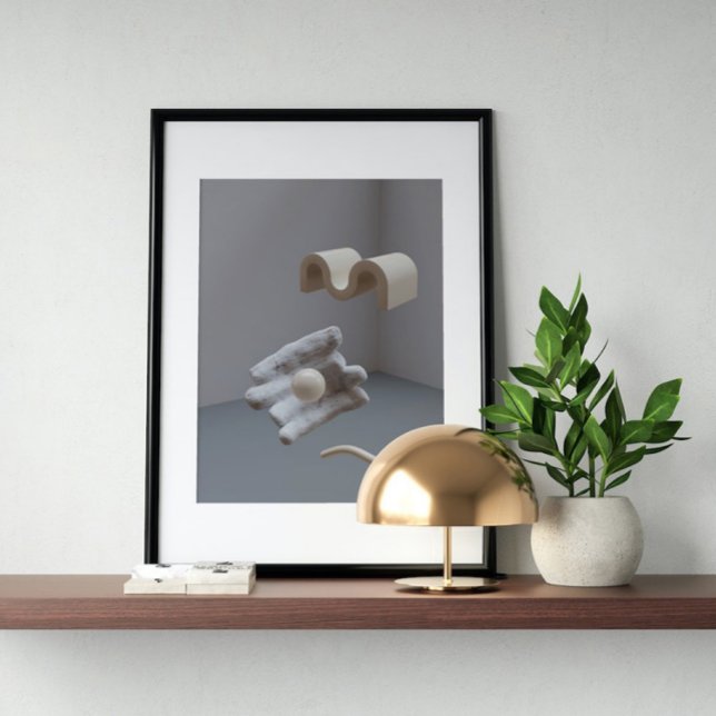 Holografischer 80er Moderne Futuristische Kunst Poster (Von Creator hochgeladen)