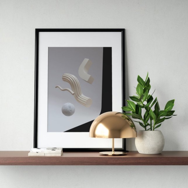 Holografischer 80er Moderne Futuristische Kunst Poster (Von Creator hochgeladen)