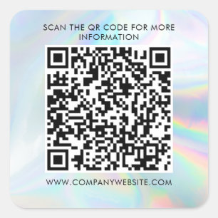 Holografischer benutzerdefinierter Geschäft- QR-Co Quadratischer Aufkleber