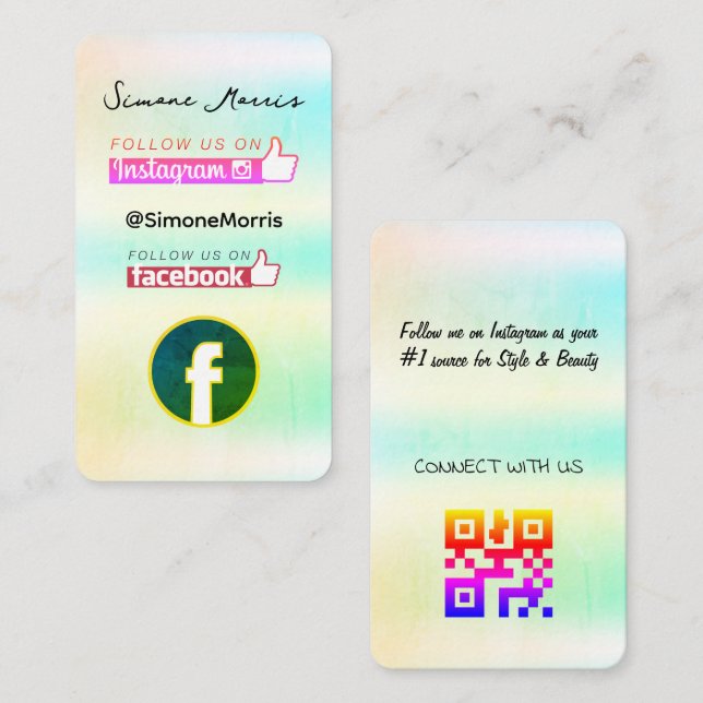 Holografischer Design-Visitenkarte Visitenkarte (Vorne/Hinten)