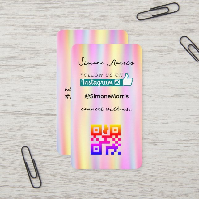 Holografischer Design-Visitenkarte Visitenkarte (Vorderseite/Rückseite Beispiel)