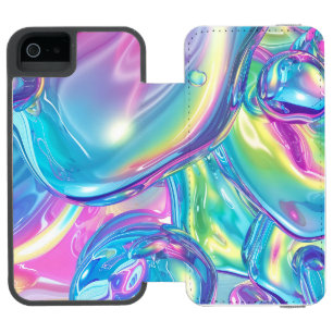 Holografischer Flüssigmetall-Verlaufs-Aura-Ästheti Incipio Watson™ iPhone 5 Geldbörsen Hülle