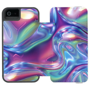 Holografischer Flüssigmetall-Verlaufs-Aura-Ästheti Incipio Watson™ iPhone 5 Geldbörsen Hülle