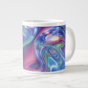 Holografischer Flüssigmetall-Verlaufs-Aura-Ästheti Jumbo-Tasse