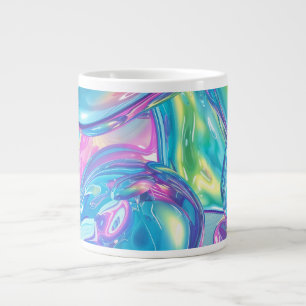 Holografischer Flüssigmetall-Verlaufs-Aura-Ästheti Jumbo-Tasse