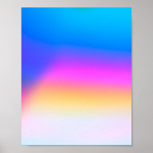 Holografischer Foil farbenfroh lebendig Gradient T Poster