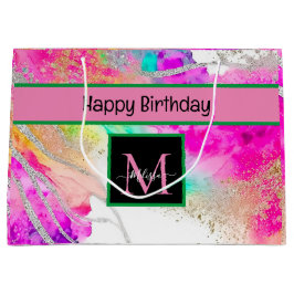 Holografischer Geburtstag Große Geschenktüte